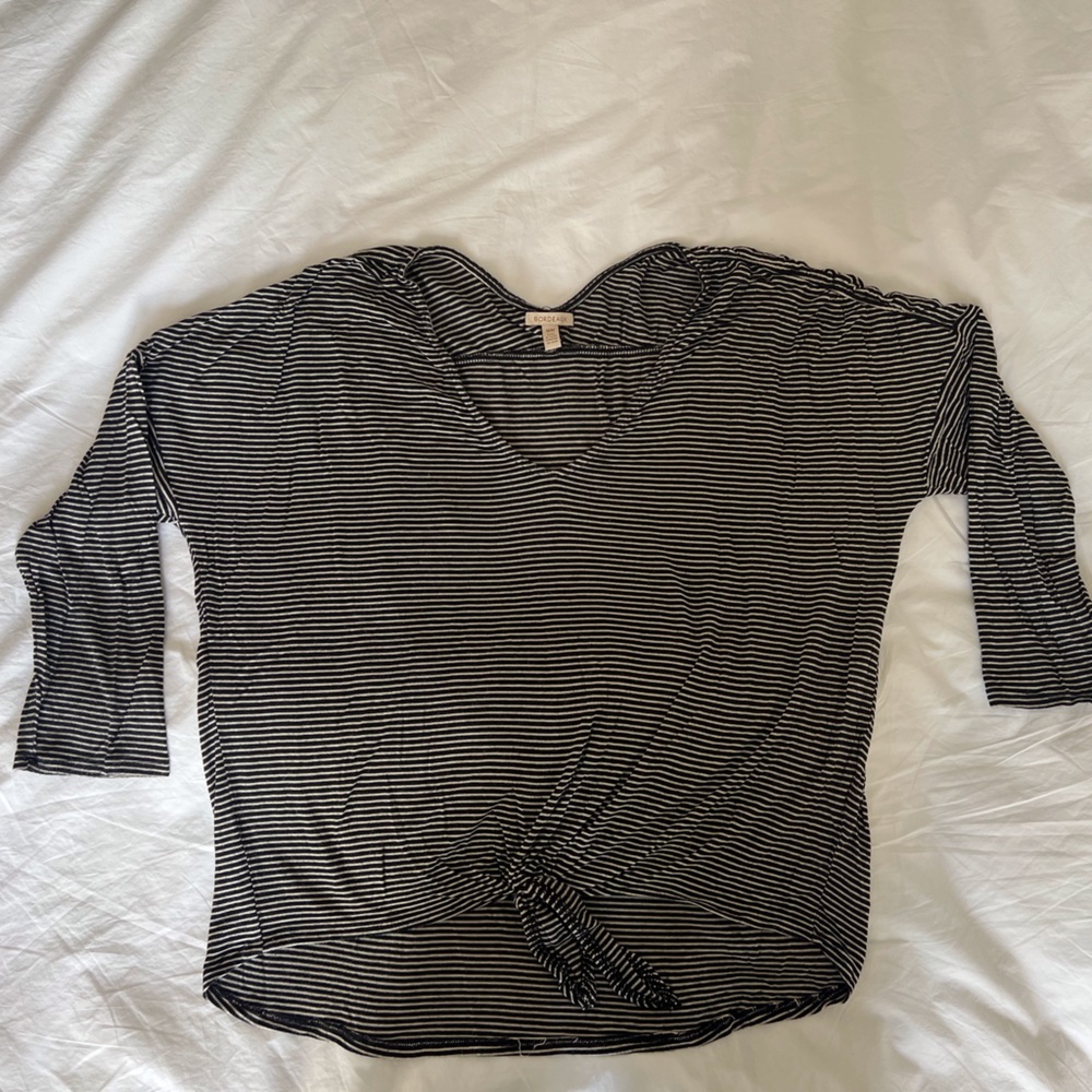 Bordeaux tie waist top